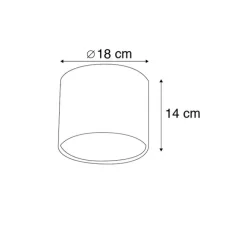 Samtlampenschirm grün mit goldener Innenseite 18/18/14