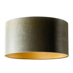 Samtlampenschirm grün mit goldener Innenseite 50/50/25