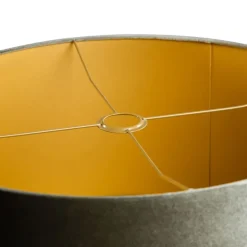 Samtlampenschirm grün mit goldener Innenseite 50/50/25