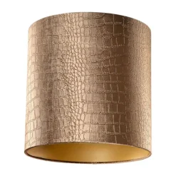 Samtlampenschirm Krokodil-Design mit goldener Innenseite 40/40/40
