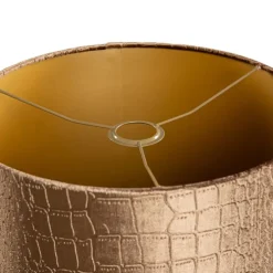 Samtlampenschirm Krokodil-Design mit goldener Innenseite 35/35/20