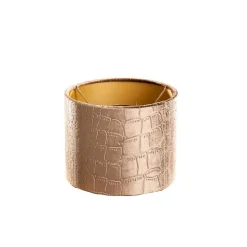 Samtlampenschirm Krokodil-Design mit goldener Innenseite 18/18/14