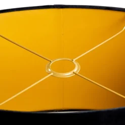 Samtlampenschirm schwarz oval 50/33/25