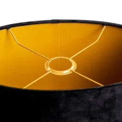 Samtlampenschirm schwarz oval 35/23/18