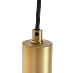 Schicke Hängelampe Schwarz mit Gold mit Rauchglas inkl. 5 WiFi A60 - Zuzanna