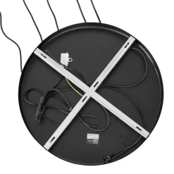 Schicke Hängelampe Schwarz mit Gold mit Rauchglas inkl. 5 WiFi A60 - Zuzanna