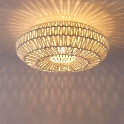 Schicke Retro-Deckenleuchte weiß inkl. WLAN A60 - Lina