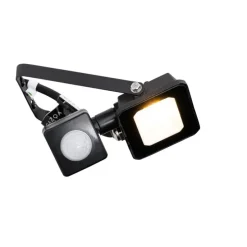 Schwarzer Heizkörper inkl. LED 10W IP65 mit Bewegungssensor - Levana