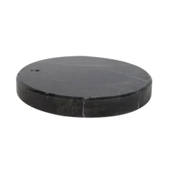 Schwarzer runder Marmorfuß für XXL-Bogenlampe