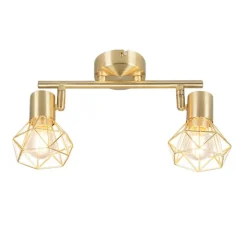 Schwenk- und kippbarer intelligenter LED-Strahler Messing inkl. 2 Wifi P45 - Mosh