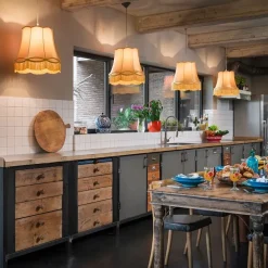 Seidenlampenschirm Gold 45/30/44 - Granny