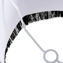 Seidenlampenschirm schwarz mit grau 45 cm - Granny