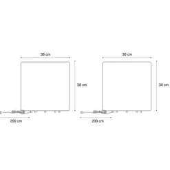 Set aus 2 Außen-Stehleuchten weiß 30 und 38 cm quadratisch IP44 - Nura