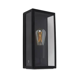 Set aus 2 Außenwandleuchten schwarz IP44 mit Glas - Rotterdam