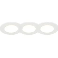 Set aus 3 badezimmer Einbaustrahlern rund LED 5W wasserdicht - Blanca