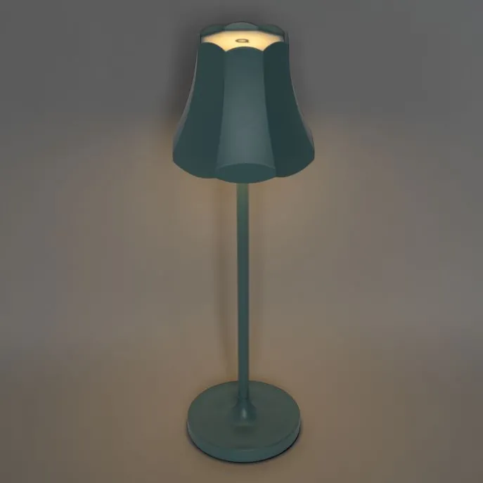 Set aus 2 Retro-Tischleuchten Mineralblau wiederaufladbar IP44 - Granny