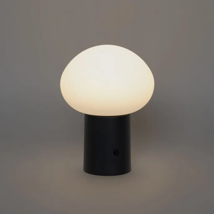 Set aus 2 wiederaufladbaren LED-Tischlampen Pilz Schwarz - Louise