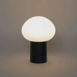 Set aus 2 wiederaufladbaren LED-Tischlampen Pilz Schwarz - Louise