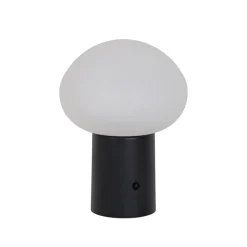 Set aus 2 wiederaufladbaren LED-Tischlampen Pilz Schwarz - Louise