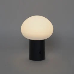 Set aus 2 wiederaufladbaren LED-Tischlampen Pilz Schwarz - Louise