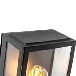 Set mit 2 Außenwandlampen schwarz mit Bewegungsmelder - Rotterdam