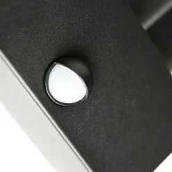 Set mit 2 Außenwandlampen schwarz mit Bewegungsmelder - Rotterdam