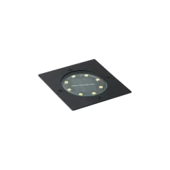 Set mit 6 Bodeneinbaustrahlern Schwarz Quadratisch inkl. LED IP65 Solar - Terry