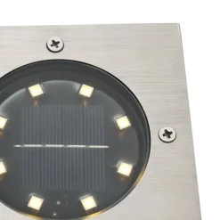 Set mit 6 Bodeneinbaustrahlern Aluminium Quadratisch inkl. LED IP65 Solar - Terry