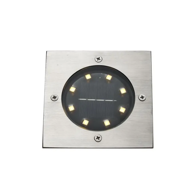 Set mit 6 Bodeneinbaustrahlern Aluminium Quadratisch inkl. LED IP65 Solar - Terry