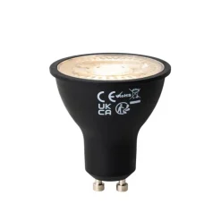 Set mit 5 dimmbaren GU10 LED-Glühbirnen Schwarz 7W 430 lm 2700K