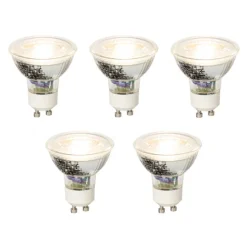 Set mit 5 dimmbaren GU10 LED-Glühbirnen 5W 370lm 3000K