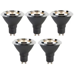 Set mit 5 dimmbaren GU10 LED-Leuchtmitteln AR70 6W 450lm 2700K