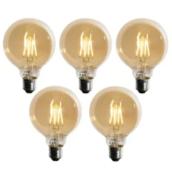 Set mit 5 E27 dimmbare LED-Glühbirne G95 5W 450lm 2700K