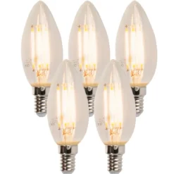 Set mit 5 E14 dimmbaren LED-Kerzenlampen B35 5W 380 lm 2700K