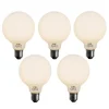 Set mit 5 E27 3-Stufen dimmbare LED-Glühbirne Opal G95 4W 450lm 2700K