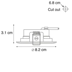 Set mit 5 Einbaustrahlern Silber 3-Stufen-Dimmbar IP44 - Ulo