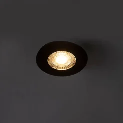 Set mit 5 Einbaustrahlern schwarz 3-Stufen-Dimmbar IP44 - Ulo