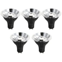 Set mit 5 GU10 Dimmbare LED-Lampe 70mm 6,5W 600LM 3000K
