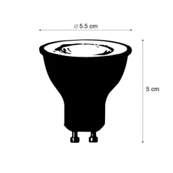 Set mit 5 GU10 LED-Glühbirnen 8,5W 950lm 3000K