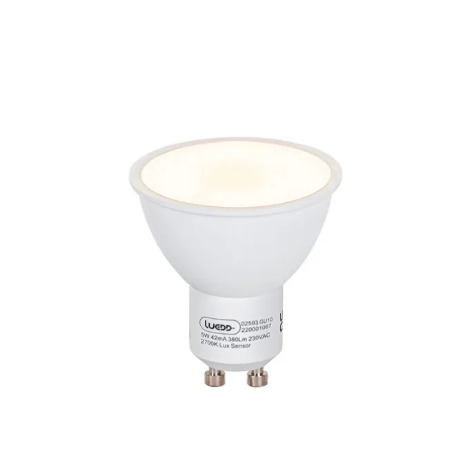 Set mit 5 GU10 LED-Lampen mit Dämmerungssensor 5W 380lm 2700K