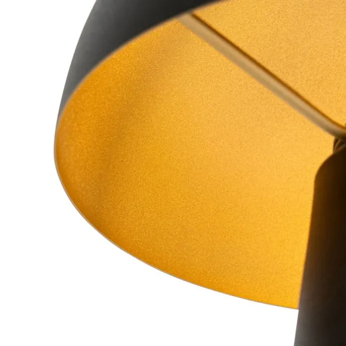 Set mit 2 intelligenten Außen-Stehleuchten schwarz 50 cm und 65 cm - Mushroom