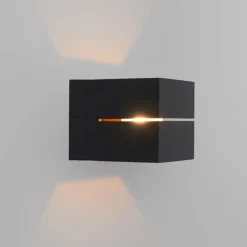 Set mit 4 intelligenten Wandleuchten schwarz mit Gold 9,7 cm inkl. Wifi G9 - Transfer Groove