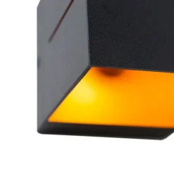 Set mit 4 intelligenten Wandleuchten schwarz mit Gold 9,7 cm inkl. Wifi G9 - Transfer Groove