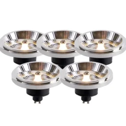 Set mit 5 LED-Lampen AR111 GU10 12W 2000K-3000K Kelvin dimmbar