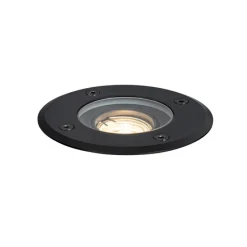 Set mit 6 modernen Außen-Bodenspothlights schwarz 35 mm verstellbar IP65 - Delux