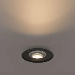 Set mit 6 modernen Außen-Bodenspothlights schwarz 35 mm verstellbar IP65 - Delux