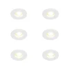 Set mit 6 modernen Badezimmer-Einbauspots weiß - Shed