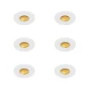 Set mit 6 modernen Badezimmer-Einbaustrahlern Weiß IP54 - Shed Honey