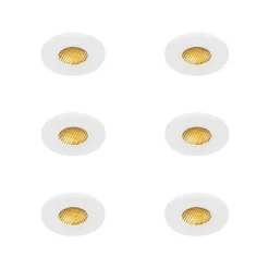 Set mit 6 modernen Badezimmer-Einbaustrahlern Weiß IP54 - Shed Honey