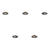 Set mit 5 modernen Bodeneinbaustrahlern schwarz inkl. LED IP67 - Linsey